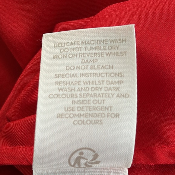 Boden red silk blend bell sleeve blouse sz 10 - Picture 7 of 7